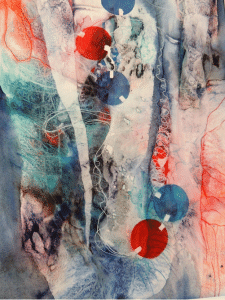 He is Walking Away - Aquarell mit Buntstiften - 50 x 70 cm - 2021
