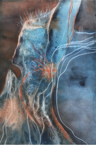 Limitless 11 - Aquarell mit Buntstiften - 50 x 70 cm - 2022