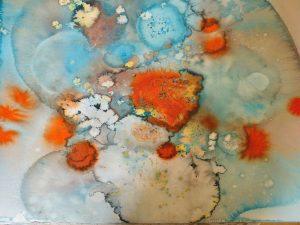 Movement 1 - Aquarell mit Buntstiften - 70 x 100 cm - 2025