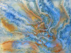 Movement 4 - Aquarell mit Buntstiften - 70 x 100 cm - 2025