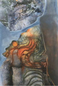 You and Me - Aquarell mit Buntstiften - 50 x 70 cm - 2021