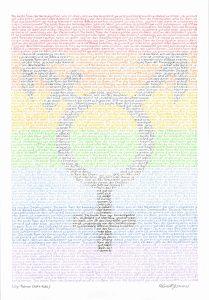 3-Fach Symbol - Lilly Palmer, coloured pencil on watercolour paper, 70 x 100 cm, 2024