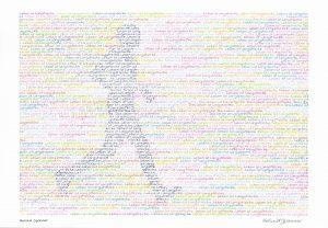 Marathon - Helmut Spanner, Buntstift auf Aquarellpapier, 70 x 100 cm, 2024.