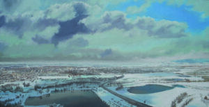 Winterlandschaft - Öl auf Baumwolle - 80 x 60 cm - 2018