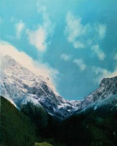 Dunkles Tal - Öl auf Baumwolle - 80 x 100 cm - 2018