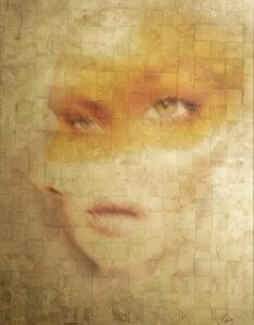 MME Perplexe Illusion Part II - Druck auf 24 Karat Blattgold - 51 x 65 cm - 2021